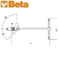 Carica l'immagine nel visualizzatore di Gallery, chiave a t beta 952 bussola esagonale snodata finitura cromata
