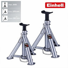 Carica l'immagine nel visualizzatore di Gallery, coppia di supporti cavalletti per auto einhell usb 22 portata 2000 kg 4006825504279