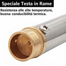 Carica l'immagine nel visualizzatore di Gallery, decornatore elettrico Tecnall con testa in rame, tubo inox, manico in legno e cavo di alimentazione