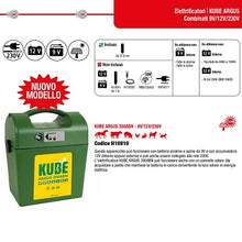 Carica l'immagine nel visualizzatore di Gallery, elettrificatore per recinto a batteria 9v 12v 230v kube argus 300abn codice h10910