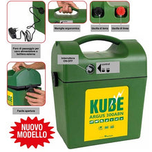 Carica l'immagine nel visualizzatore di Gallery, elettrificatore per recinto a batteria 9v 12v 230v kube argus 300abn codice h10910