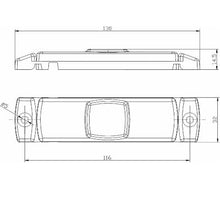 Carica l'immagine nel visualizzatore di Gallery, FANALE DI INGOMBRO A LED ARANCIONE-ROSSO 12-36V