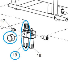 Carica l'immagine nel visualizzatore di Gallery, filtro recupero condensa a tazza 1/4 con regolatore di pressione campagnola codice 0114.0107 per motocompressori