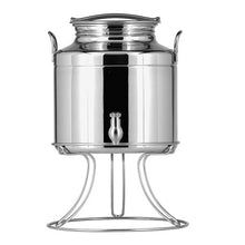 Carica l'immagine nel visualizzatore di Gallery, fusto contenitore inox saldato 5 litri con piedistallo