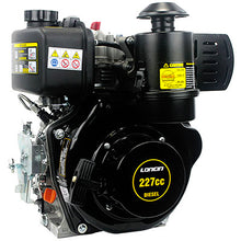 Carica l'immagine nel visualizzatore di Gallery, motore diesel monocilindrico cilindrata 227 cm³ potenza netta 3,3 kw 4,5 hp 3600 giri min avviamento a strappo autoavvolgente