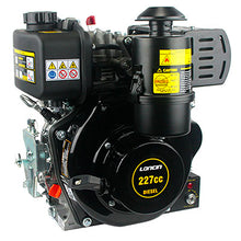Carica l'immagine nel visualizzatore di Gallery, motore diesel monocilindrico cilindrata 227 cm³ potenza netta 3,3 kw 4,5 hp 3600 giri min avviamento a strappo ed elettrico