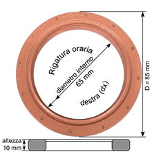 Carica l'immagine nel visualizzatore di Gallery, paraolio anello di tenuta diametro 65x85x10 mm rigato orario destro dx lombardini kohler 1213351 1213.351