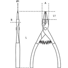 Carica l'immagine nel visualizzatore di Gallery, pinza a becchi diritti beta 1036 per anelli elastici seeger esterni