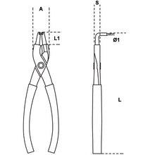 Carica l'immagine nel visualizzatore di Gallery, pinza a becchi piegati 90° beta 1034 per anelli elastici seeger