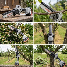 Carica l'immagine nel visualizzatore di Gallery, potatore elettrico a batteria castellari ry150 con motore 600w barra carving 15.2cm catena 18m/s per potatura rami fino 15cm impugnatura bimanuale