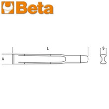 Carica l'immagine nel visualizzatore di Gallery, scalpello piatto tipo nervato beta 35 finitura cromata