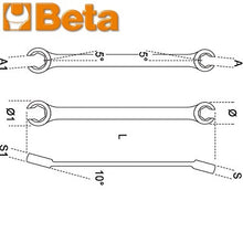 Carica l'immagine nel visualizzatore di Gallery, beta utensili chiave esagonale doppia aperta per raccordi tubi 94