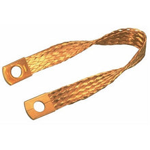 Carica l'immagine nel visualizzatore di Gallery, treccia di massa flessibile in rame 320 mm sezione 25 mm² fori d 10,5 mm