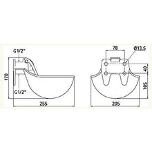 Carica l'immagine nel visualizzatore di Gallery, abbeveratoio in ghisa con linguetta in acciaio inossidabile farma codice 202007fa