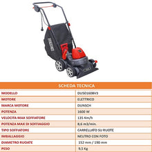 Carica l'immagine nel visualizzatore di Gallery, aspiratore e soffiatore elettrico 1600w carrellato du50160b v3