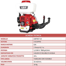 Carica l'immagine nel visualizzatore di Gallery, atomizzatore nebulizzatore a scoppio 2 tempi lea le87427 14 scheda tecnica