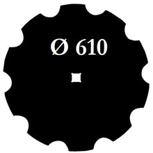 Carica l'immagine nel visualizzatore di Gallery, disco erpice frangizolle dentato diametro 610 millimetri foro centrale quadrato 41 millimetri