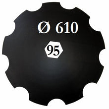 Carica l'immagine nel visualizzatore di Gallery, disco erpice frangizolle dentato diametro 610 millimetri foro centrale esagonale 95 millimetri