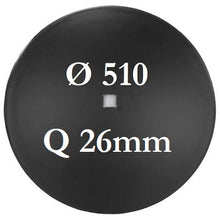 Carica l'immagine nel visualizzatore di Gallery, disco erpice frangizolle liscio diametro 510 millimetri foro centrale quadrato 26 millimetri
