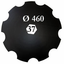 Carica l'immagine nel visualizzatore di Gallery, disco frangizolle liscio diametro 460 mm foro centrale esagonale 37 mm concavo tipo spedo