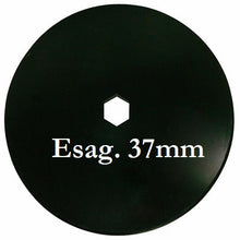 Carica l'immagine nel visualizzatore di Gallery, disco frangizolle liscio diametro 460 mm foro centrale esagonale 37 mm concavo tipo spedo