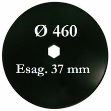 Carica l'immagine nel visualizzatore di Gallery, disco frangizolle liscio diametro 460 mm foro centrale esagonale 37 mm concavo tipo spedo