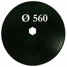 Carica l'immagine nel visualizzatore di Gallery, disco erpice frangizolle liscio diametro 560 millimetri foro centrale quadrato 67 millimetri
