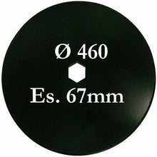Carica l'immagine nel visualizzatore di Gallery, disco frangizolle liscio diametro 460 millimetri foro centrale esagonale 67 millimetri