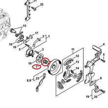Carica l'immagine nel visualizzatore di Gallery, gabbia rulli cuscinetto rocchetto campana frizione originale motoseghe codice 95129332270