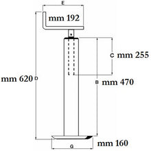 Carica l'immagine nel visualizzatore di Gallery, servotimone con manovella superiore 50 x 500 mm portata 300 kg codice ama 00502