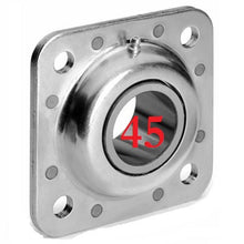 Carica l'immagine nel visualizzatore di Gallery, supporto cuscinetto flangiato st 491 per frangizolle a 4 fori di diametro interno 45 millimetri