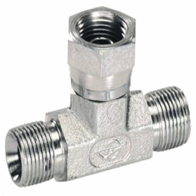 Adattatore a “T” maschio/femmina girevole/maschio svasatura 60° filetto 1/2