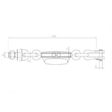 Carica l'immagine nel visualizzatore di Gallery, Catena imbrigliamento 1+1 maglie, adattabile a Fiat 5130634. Interasse 430 mm filetto M16X2 mm.
