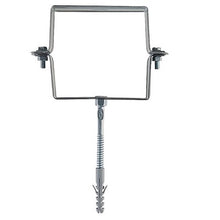 Carica l'immagine nel visualizzatore di Gallery, collare pluviale fischer scp sezione quadrata acciaio zincato per tubi 80 100 120 mm con vite e tassello
