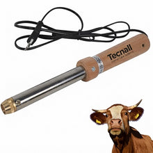 Carica l'immagine nel visualizzatore di Gallery, decornatore elettrico Tecnall con testa in rame, tubo inox, manico in legno e cavo di alimentazione
