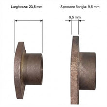 Carica l'immagine nel visualizzatore di Gallery, flangia premistoppa per pompa 111x66 mm con foro centrale da 45 mm
