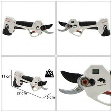 Carica l'immagine nel visualizzatore di Gallery, forbice elettrica semi-professionale castellari ryno 40 con batterie al litio 14.4v, taglio 25 mm
