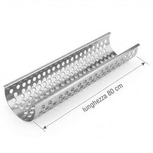 Carica l'immagine nel visualizzatore di Gallery, griglia curva forata in acciaio inox da 80 cm per pigiadiraspatrice con fori da 25 mm
