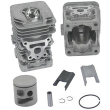 Carica l'immagine nel visualizzatore di Gallery, kit cilindro e pistone motosega husqvarna partner p3314 3416 3516pr 3818av 4018 poulan 3516 3816 4018 4218 mcculloch mac740 diam 41 mm codici originali 530071884
