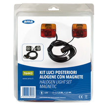Carica l'immagine nel visualizzatore di Gallery, kit luci posteriori alogene con magnete cavi 7 5 m 2 5 m
