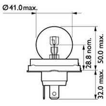 Carica l&#39;immagine nel visualizzatore di Gallery, lampadina alogena r2 12v 45 40w p45t 00295 8023453002959  
