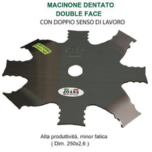 Carica l'immagine nel visualizzatore di Gallery, disco decespugliatore macinone dentato double face

