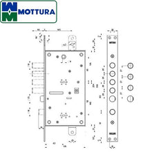 Carica l&#39;immagine nel visualizzatore di Gallery, serratura mottura multifunzione a infilare doppia mappa codice 54795 54.795
