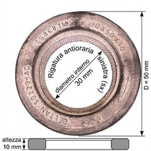 Carica l'immagine nel visualizzatore di Gallery, paraolio anello di tenuta diametro 30x50x10 mm rigato antiorario sinistro sx kohler lombardini 1210031 1210.031
