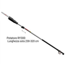 Carica l'immagine nel visualizzatore di Gallery, potatore telescopico a batteria castellari ry300 con asta alluminio motore brushless 900w barra 22cm per potatura altezza ulivi frutteti vigneti
