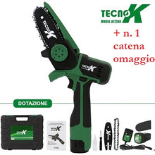 Carica l'immagine nel visualizzatore di Gallery, potatore tecnok elettrico a batteria al litio da 14.4 v 1.5 ah diametro taglio 100 mm a1758e 

