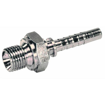 Raccordo maschio a pressare svasatura 60° filetto BSP 3/8” per tubo da 3/8”