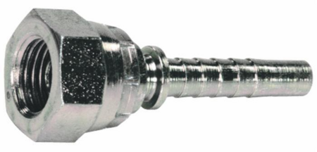Raccordo femmina diritta a pressare svasatura 60° filetto BSP 3/8” per tubo da 3/8”
