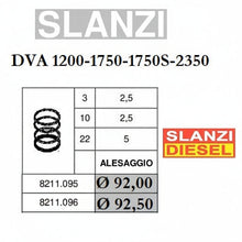 Carica l'immagine nel visualizzatore di Gallery, serie segmenti fasce diametro 92,00 92,50 mm slanzi dva 8211095 8211096
