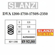Carica l'immagine nel visualizzatore di Gallery, serie segmenti fasce diametro 92 mm slanzi dva 8211095
